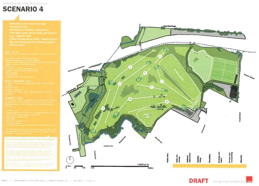 Chamberlain Golf course plans Greater Auckland