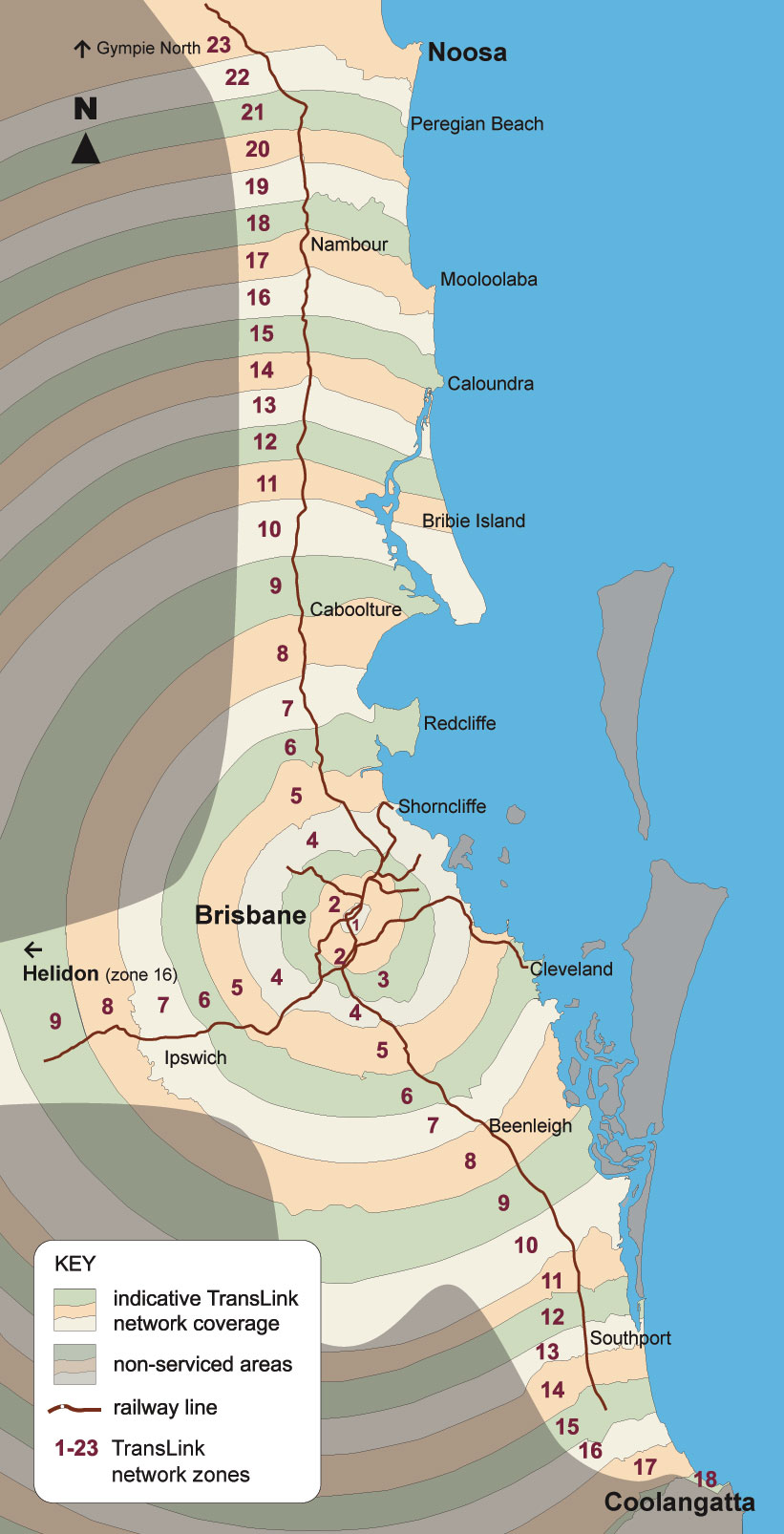 Brisbane Zone Map - Greater Auckland