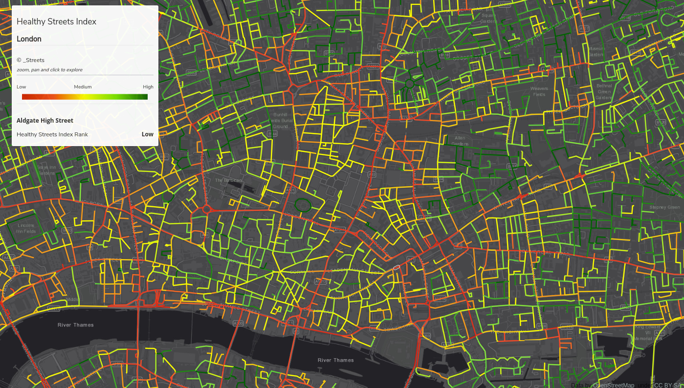 Healthy Streets Map Of London - Greater Auckland